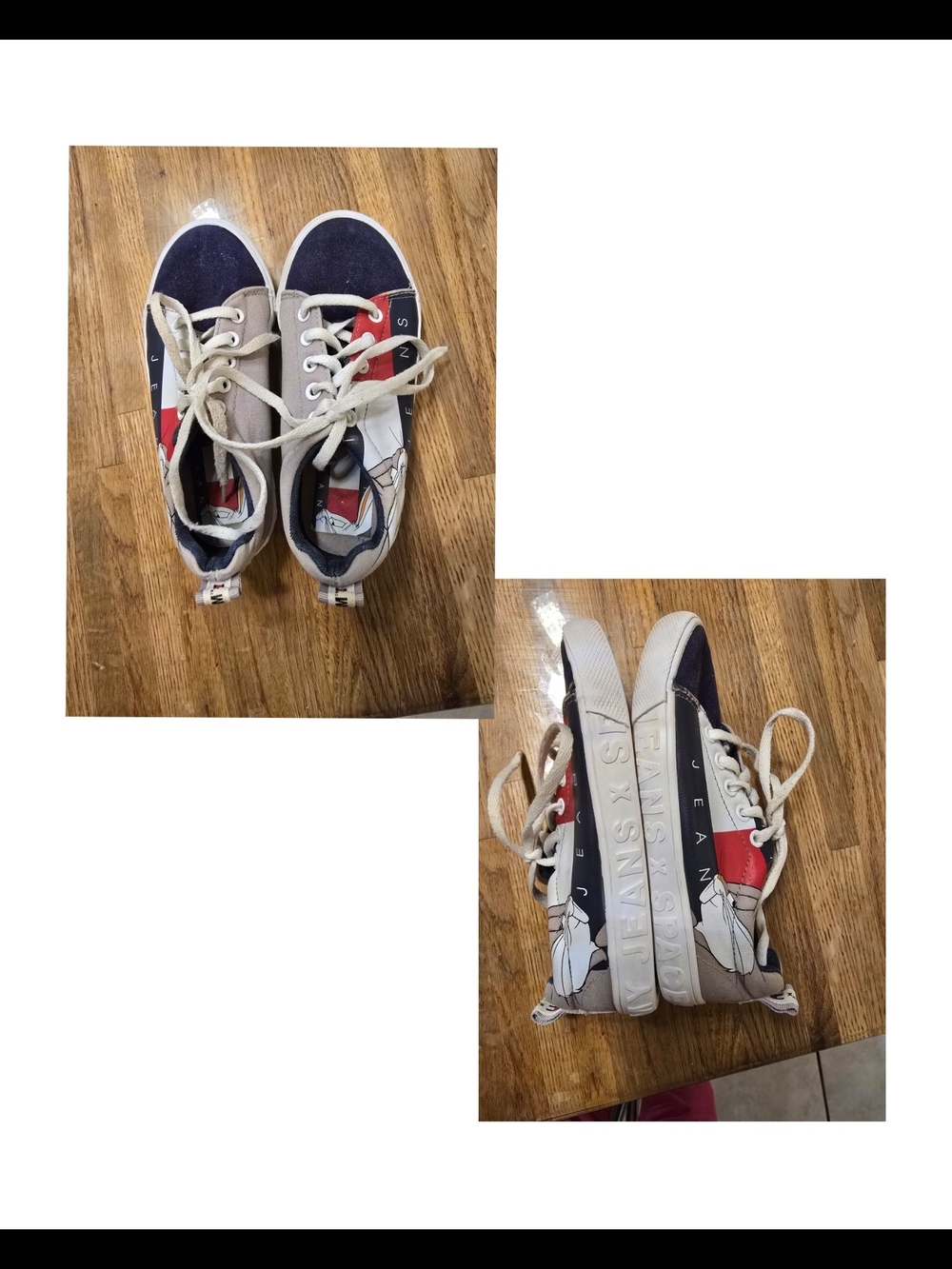 Tommy Hilfiger Kids Navy Red White Low-Top Canvas Sneakers